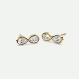 Infinity Diamond Stud Earrings