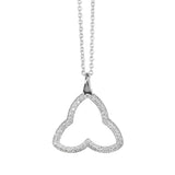 18 ct white gold diamond pendant pavé
